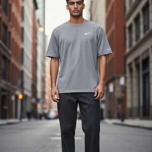 Nike Dri-FIT Heather Gray Swim Shirt